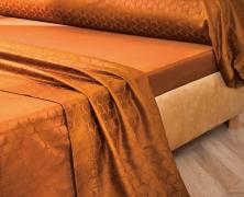 Постельное белье Blanc des Vosges Eole Cognac евро 200х220 сатин-жаккард - фото 3