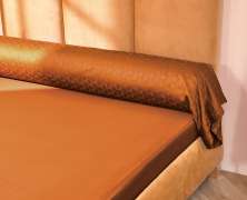 Постельное белье Blanc des Vosges Eole Cognac евро 200х220 сатин-жаккард - фото 4