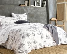 Постельное белье Blanc des Vosges Promenade Graphite евро 200х220 перкаль Постельное белье Blanc des Vosges Promenade Graphite евро 200х220 перкаль