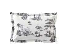 Постельное белье Blanc des Vosges Promenade Graphite евро 200х220 перкаль - фото 6