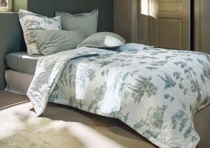 Постельное белье Blanc des Vosges Promenade Sauge евро 200х220 перкаль - основновное изображение