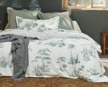 Постельное белье Blanc des Vosges Promenade Sauge евро 200х220 перкаль - фото 3