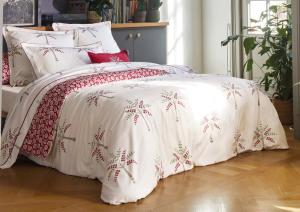 Постельное белье Blanc des Vosges Palm Gove Grenade евро 200х220 хлопок сатин - основновное изображение