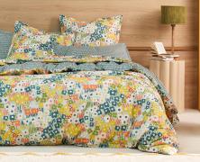 Постельное белье Blanc des Vosges Spring Azur 1.5 спальное 155х200 перкаль Постельное белье Blanc des Vosges Spring Azur 1.5 спальное 155х200 перкаль