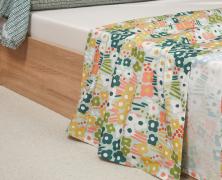 Постельное белье Blanc des Vosges Spring Azur 1.5 спальное 155х200 перкаль - фото 3