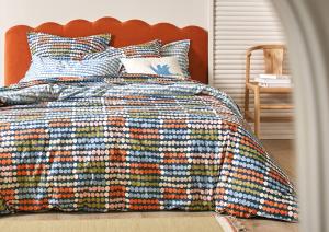 Постельное белье Blanc des Vosges Dots Celeste 1.5 спальное 155х200 перкаль - основновное изображение