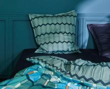 Постельное белье Blanc des Vosges Mosaic Cobalt евро 200х220 хлопок сатин - фото 1