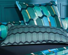 Постельное белье Blanc des Vosges Mosaic Cobalt евро 200х220 хлопок сатин - фото 2