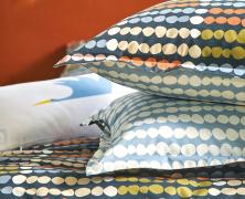 Постельное белье Blanc des Vosges Dots Celeste 1.5 спальное 155х200 перкаль - фото 2