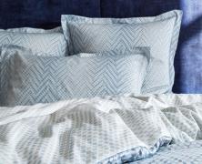 Постельное белье Blanc des Vosges Gravity Bleu Celeste евро 200х220 хлопок сатин - фото 2
