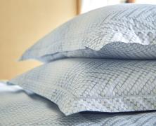 Постельное белье Blanc des Vosges Gravity Bleu Celeste евро 200х220 хлопок сатин - фото 3