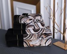 Салфетка шенилловая Feiler Murano Nero 30х30