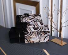 Салфетка шенилловая Feiler Murano Nero 30х30 - фото 7