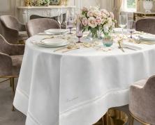 Скатерть Blumarine Bovary 175х300 с кружевом в интернет-магазине Posteleon