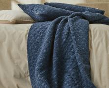 Покрывало Blanc des Vosges Everest Indigo 180х260 хлопок - фото 2