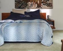 Покрывало Blanc des Vosges Gravity Bleu Celeste 250х270 хлопок - фото 1