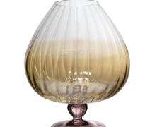 Ваза Cre Art Optical янтарная 26 см стекло в интернет-магазине Posteleon