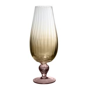 Ваза Cre Art Optical янтарный 42 см стекло - основновное изображение