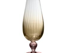Ваза Cre Art Optical янтарный 42 см стекло в интернет-магазине Posteleon