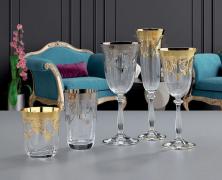 Набор бокалов для вина Cre Art Taste коричневый 26.5 см хрусталь (2 шт.) - фото 2
