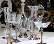 Набор бокалов для вина Cre Art Plat Stemware платина 23 см хрусталь (6 шт.) - фото 2