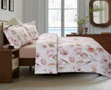Постельное бельё с одеялом Asabella 2346-2OSP семейное 2/160х220 печатный сатин