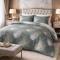 Постельное белье Mirabello Abstract Flower Dove Grey евро 200х220 мако-сатин - фото 1