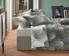 Постельное белье Mirabello Abstract Flower Dove Grey евро 200х220 мако-сатин - фото 2