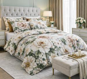 Постельное белье Mirabello Le Grand Fleur евро 200х220 мако-сатин - основновное изображение