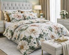 Постельное белье Mirabello Le Grand Fleur евро 200х220 мако-сатин
