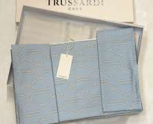 Постельное бельё Trussardi Bloom Azzuro евро 200х220 мако-сатин - фото 4