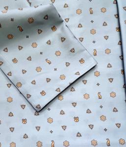 Постельное бельё Trussardi Bowtie Azzuro евро 200х220 мако-сатин - основновное изображение