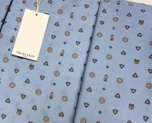 Постельное бельё Trussardi Bowtie Azzuro евро 200х220 мако-сатин - фото 3