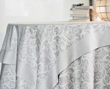 Скатерть Blanc Des Vosges Ombelle Perle 170х300 жаккард хлопок в интернет-магазине Posteleon