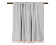 Плед Frati Home Soft Bamboo Grigio Perla Matisse с оранжевым 160x200 бамбук / полиэстер в интернет-магазине Posteleon