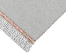 Плед Frati Home Soft Bamboo Grigio Perla Matisse с оранжевым 160x200 бамбук / полиэстер - фото 2
